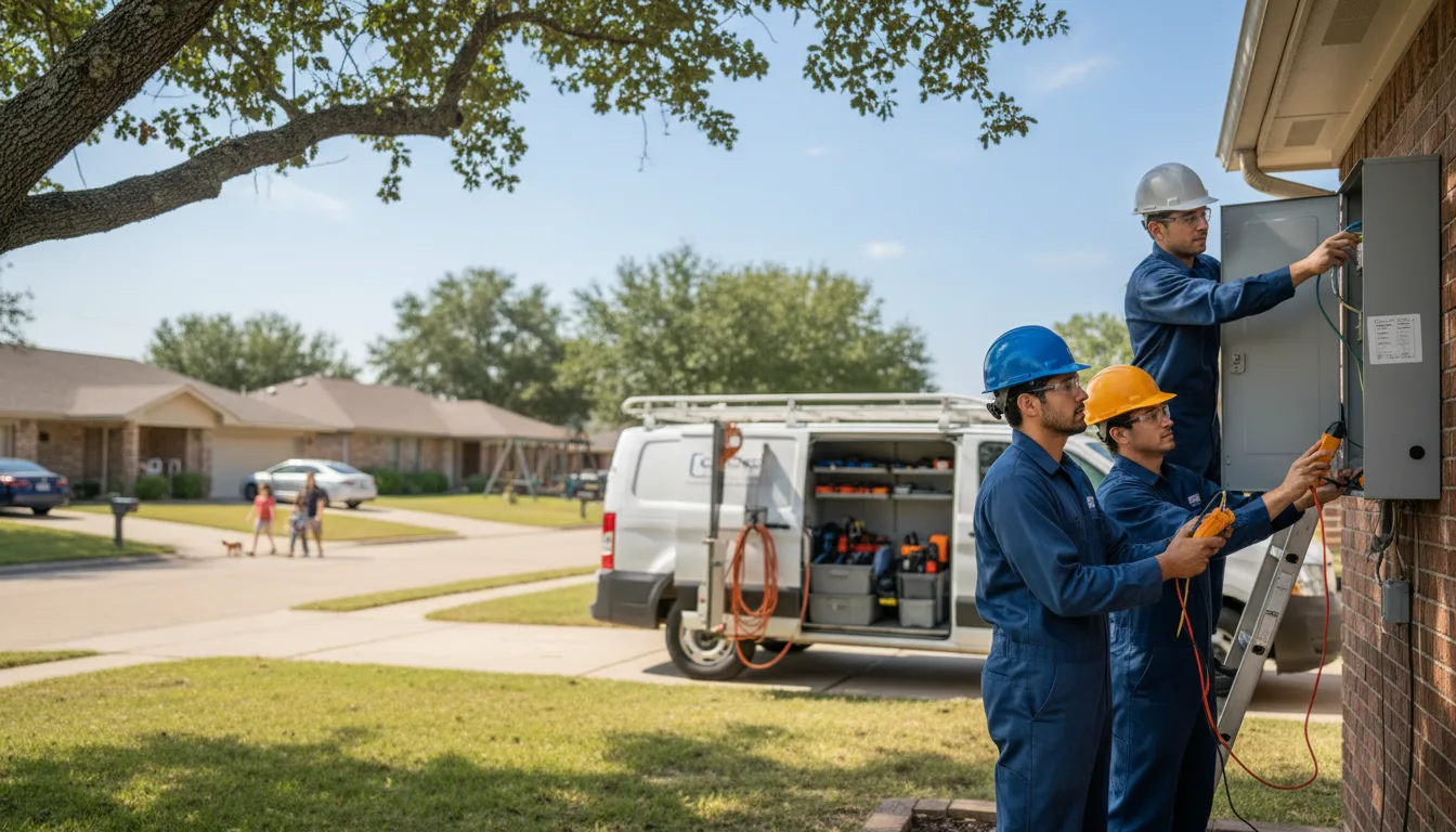 Certified electrician providing emergency electrical services in Grand Saline, TX